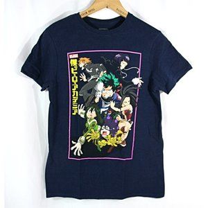 My Hero Academia Funimation Anime Japan Cartoon Cotton Mens T-Shirt Blue Sm Tee